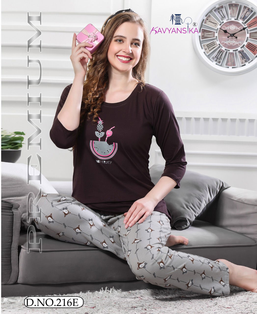 Kavyansika Winter 216 Hosiery Cotton Night Wear Night Dress Latest Collection